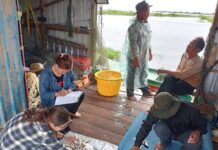 ក្រុមការងារការិយាល័យជីវៈចម្រុះ បានបន្តចុះសិក្សាស្រាវជ្រាវ តាមដាន វិភាគ និងវាយតម្លៃពីលក្ខណៈជីវសាស្ត្រធនធានជីវៈចម្រុះនៅតំបន់បឹងទន្លេសាប ក្នុងខេត្តកំពង់ឆ្នាំង ពោធិ៍សាត់ និងខេត្តកំពង់ធំ